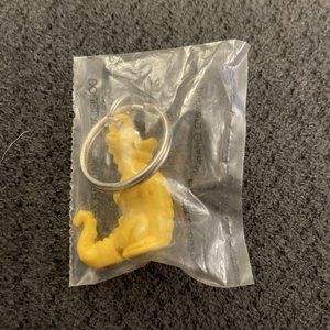Tupperware Yellow Douglas Dirtwalker Dinosaur Keychain D1
